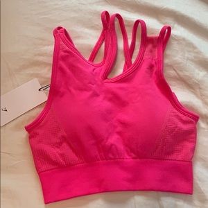 GYMSHARK ultra seamless sports bra -cyber pink